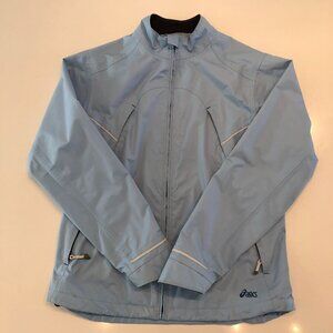 Asics Semi-Fitted Activewear Running/Hiking/Biking Zip Jacket Baby Blue Sz M